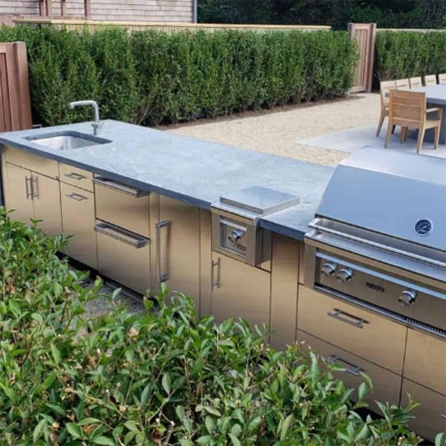 natural stone outdoor kitchen