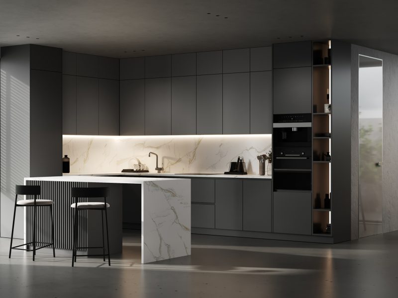 Minimalist Countertops and Accent Furniture