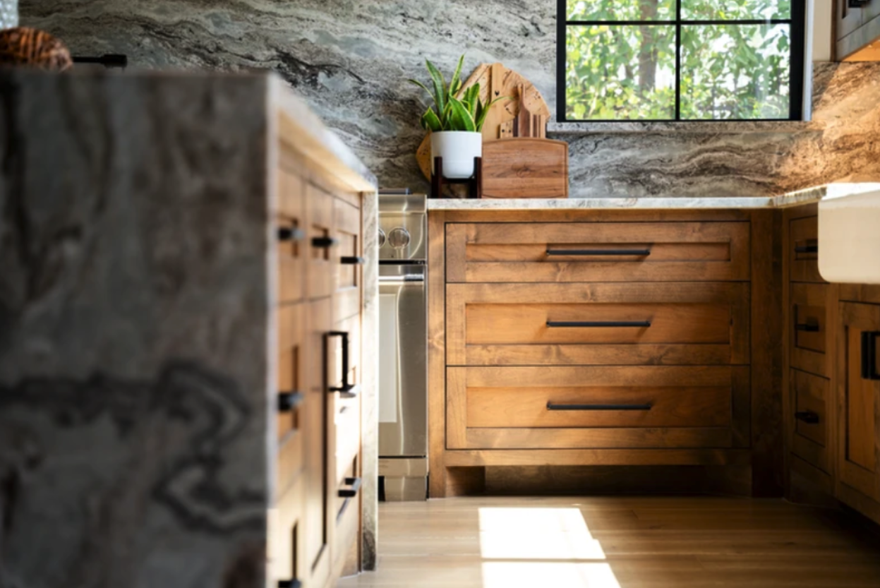 rustic countertops kitchen