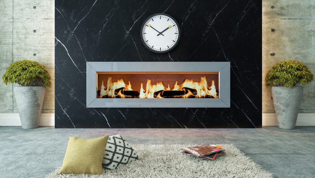 Modern Stone Slab Fireplace Surrounds