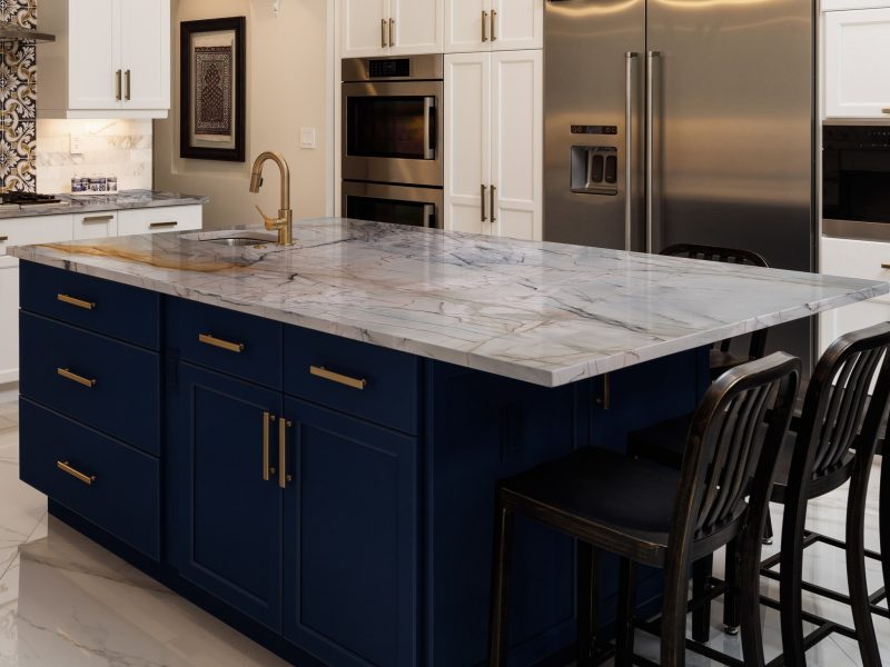 mont blue quartzite kitchen