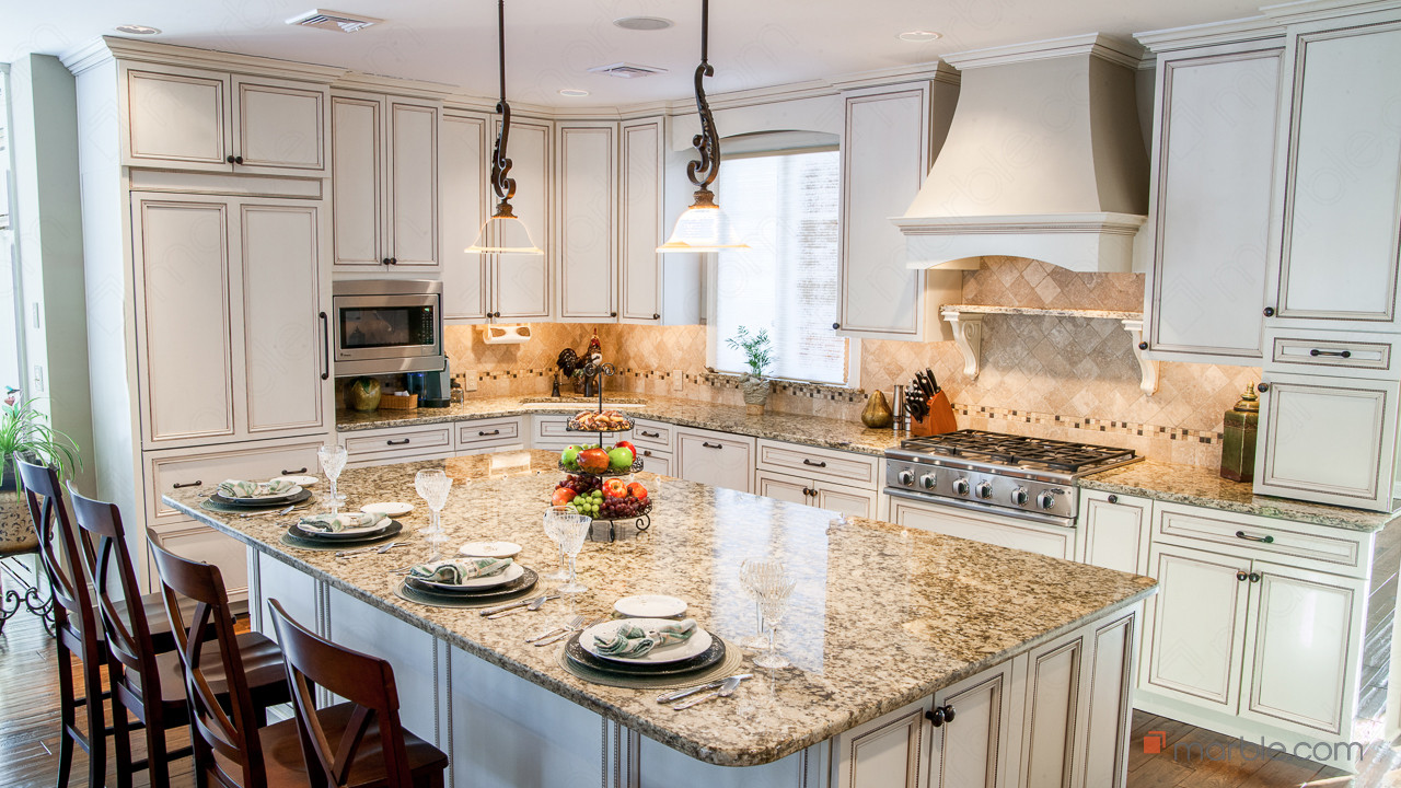 santa cecilia kitchen granite